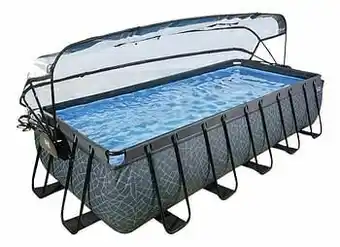 Dreamland EXIT zwembad met overkapping L 5,4 x B 2,5 x H 1 m Stone aanbieding