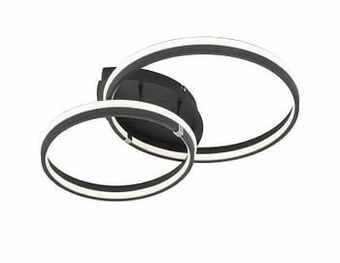 Zelfbouwmarkt Plafondlamp 2x Led 20w - Zwart Mat - Acryl Wit aanbieding