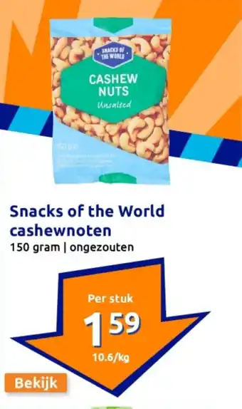 Action Snacks of the World cashewnoten aanbieding