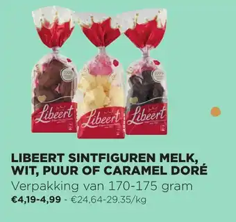 Jumbo Libeert sintfiguren melk, wit, puur of caramel dore 170-175 gram aanbieding
