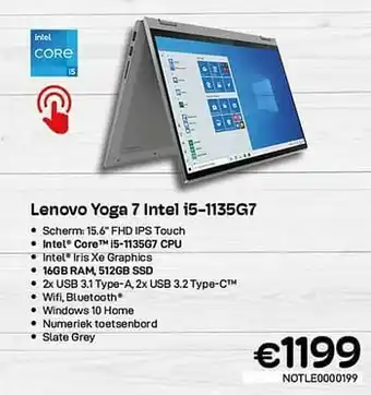 CompuDeals Lenovo yoga 7 intel i5-1135g7 aanbieding