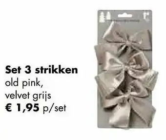 Multi bazar Set 3 strikken old pink, velvet grijs aanbieding