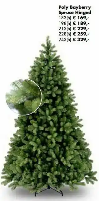 Kerstboom poly bayberry spruce hinged