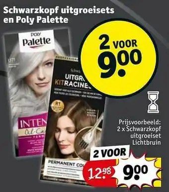 Kruidvat Schwarzkopf uitgroeiset lichtbruin aanbieding