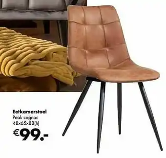 Eetkamerstoel peak cognac