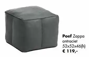 Multi bazar Poef zappa antraciet aanbieding