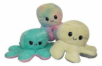 Dreamland Octopus knuffel omkeerbaar Octomoody 30 cm aanbieding