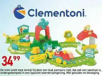 De trein snelt mee terwijl hij door een leuk parcours rijdt