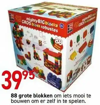 88 grote blokken om iets mooi te bouwen om er zelf in te spelen