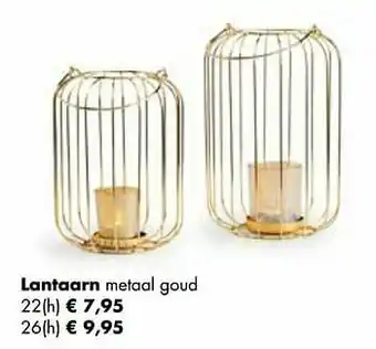 Multi bazar Lantaarn metaal goud aanbieding