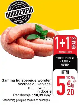 Cora Gamma huisbereide worsten aanbieding