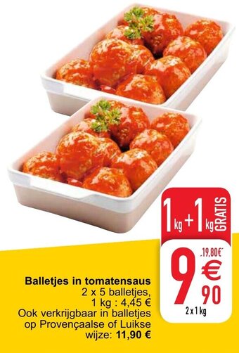 Balletjes in tomatensaus