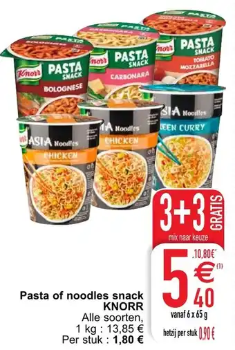 Cora Pasta of noodles snack aanbieding
