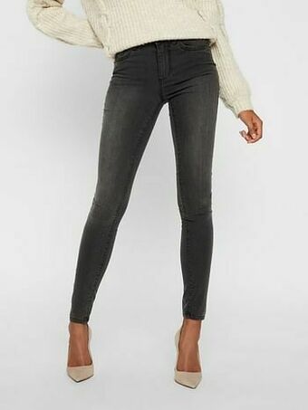 Berca Shoes Vero Moda Broek Anja Jeans Broek Piping Lengte 30 - Donkergrijs aanbieding