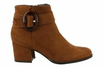 Berca Shoes Sprox Enkellaars Dames Vegan Trend Gesp - Cognac aanbieding