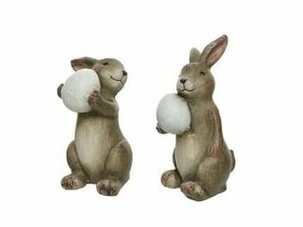 Multi bazar Konijn Terracotta Ei Bruin 2 Assortiment Prijs Per Stuk aanbieding