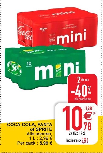 Cora Coca-Cola,Fanta of Sprite aanbieding