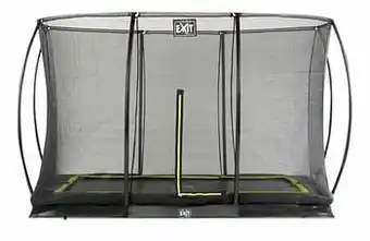 Dreamland EXIT inbouwtrampoline met veiligheidsnet Silhouette Ground L 3,66 x B 2,44 m zwart aanbieding