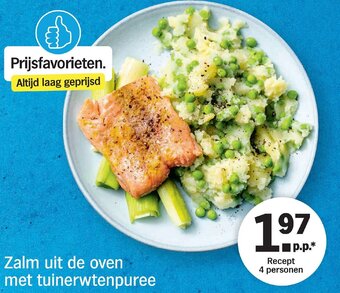 Albert Heijn Zalm uit de oven met tuinerwtenpuree aanbieding
