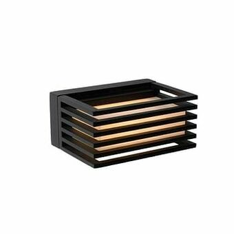 Leen Bakker Lucide LED wandlamp buiten MALTA IP54 - zwart - 14x10,5x6,5 cm - Leen Bakker aanbieding