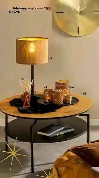 Multi bazar Tafellamp magius rotan aanbieding