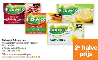 Albert Heijn Pickwick 1-kopsthee aanbieding
