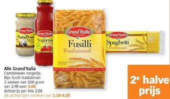 Albert Heijn Alle Grand'Italia 500g aanbieding