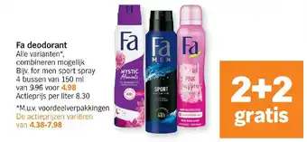 Albert Heijn Fa deodorant 150ml aanbieding