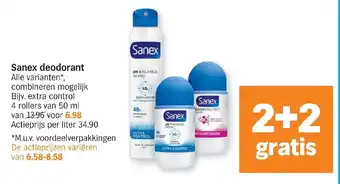Albert Heijn Sanex deodorant 50ml aanbieding