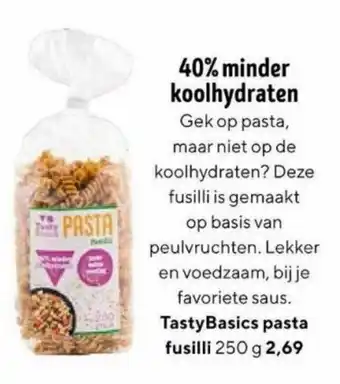 Jumbo TastyBasics pasta fusilli 250g aanbieding