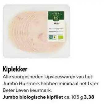 Jumbo Biologische kipfilet 105g aanbieding