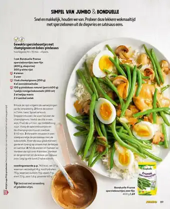 Gewokte Sperzieboontjes Met Champignons En Kokos-Pindasaus