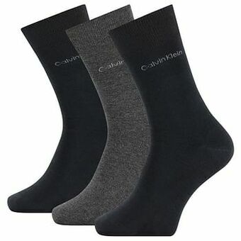Calvin Klein Kousen Calvin Klein Eric Crew 3 Pack 1 Paar Grijze en 2 Paar Zwarte Sokken - Grijs
