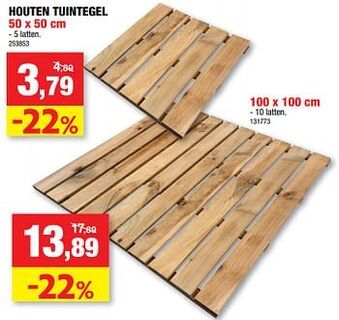 Hubo Houten tuintegel aanbieding