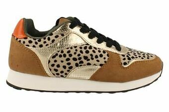 Berca Shoes Only Sneaker Laag Dames Animal Sneaker Trend Dierenprint - Camel aanbieding