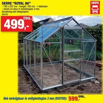 Hubo Serre royal 86 aanbieding