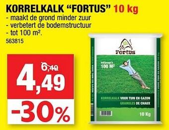 Hubo Korrelkalk fortus 10kg aanbieding