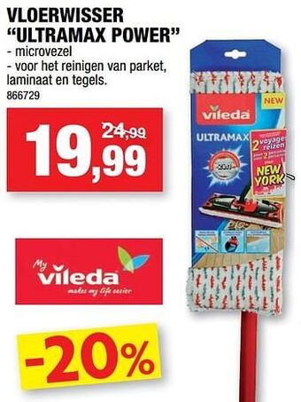 Hubo Vloerwisser ultramax power aanbieding