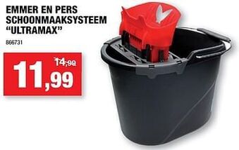 Hubo Emmer en pers schoonmaaksysteem ultramax aanbieding