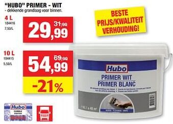 Hubo Hubo primer - wit aanbieding