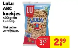 Kruidvat LuLu ABC koekjes aanbieding