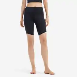 Decathlon Strakke short voor dynamische yoga dames zwart aanbieding