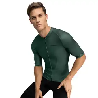 Decathlon Heren Wielrennen wielershirt korte mouw M2 Dirty Road SIROKO Legergroen aanbieding
