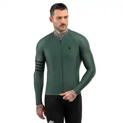 Decathlon Heren Wielrennen wielershirt lange mouw M2 Gravel SIROKO Legergroen aanbieding