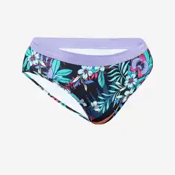 Decathlon Bikinibroekje voor meisjes 900 Buddy paars turquoise aanbieding