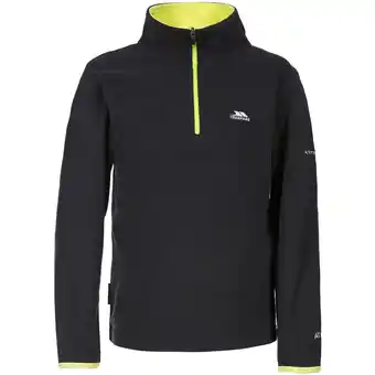 Decathlon Jongens Etto Half Zip Fleece Sweater (Zwart) aanbieding