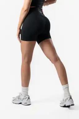 Decathlon Reform Seamless - Naadloze Scrunch Shorts - Fitness - Dames - Zwart aanbieding