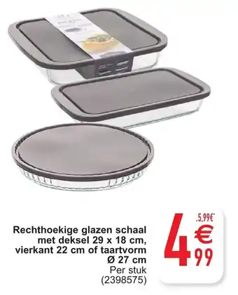 Cora Rechthoekige glazen schaal aanbieding