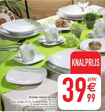 Cora 30-delig vierkant servies aanbieding