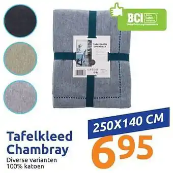 Action Tafelkleed chambray 250x140cm aanbieding